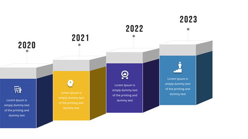 四项结构多彩综合信息图表ppt模板 9张